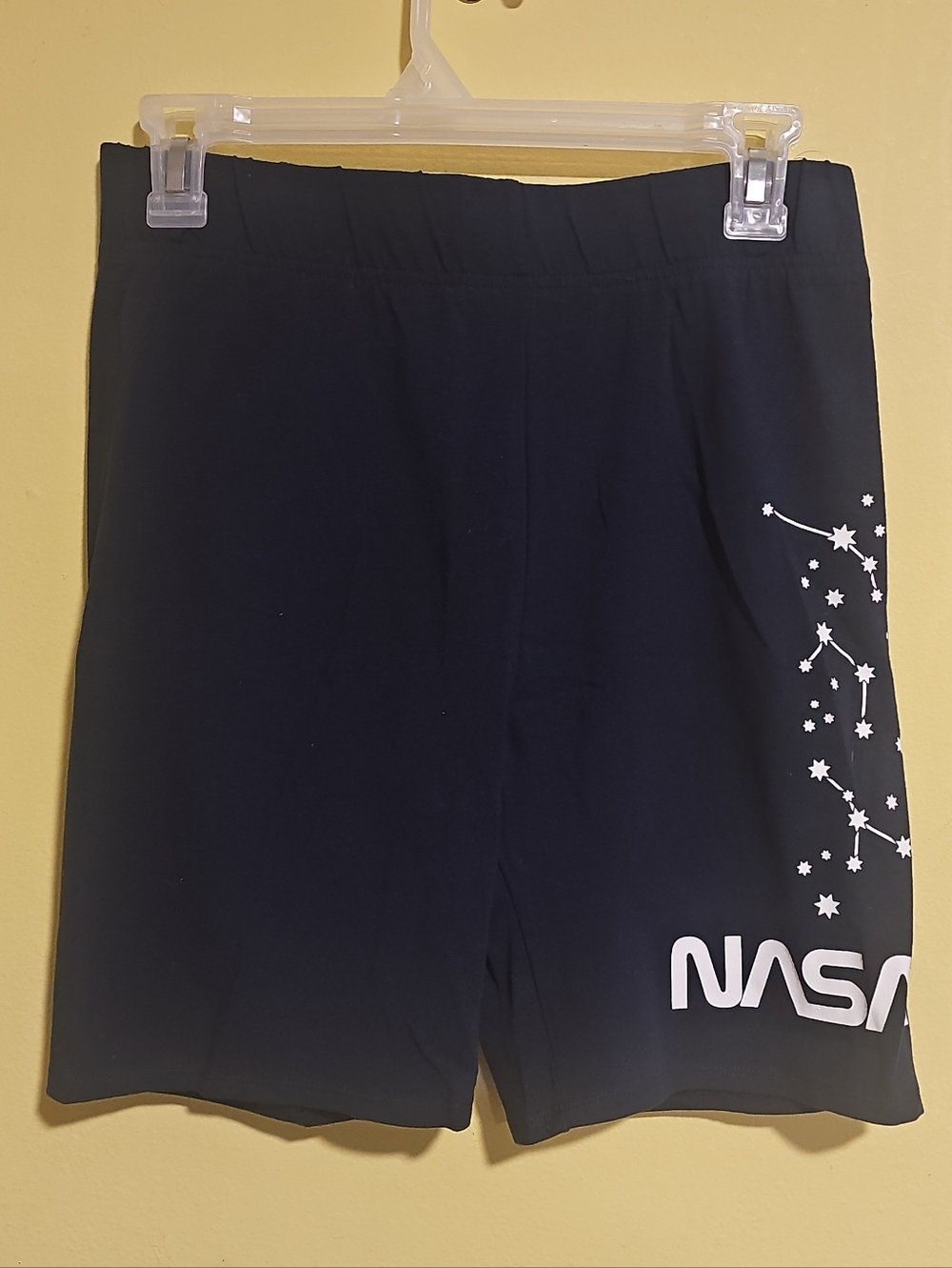 NWOT Mighty Fine Juniors Size Medium NASA Constellation Navy Comfy Sweat Shorts